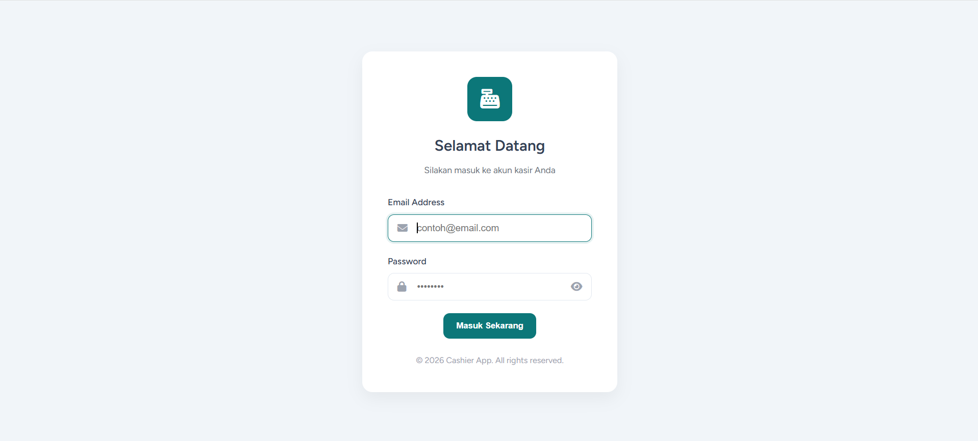 Cashier Web App